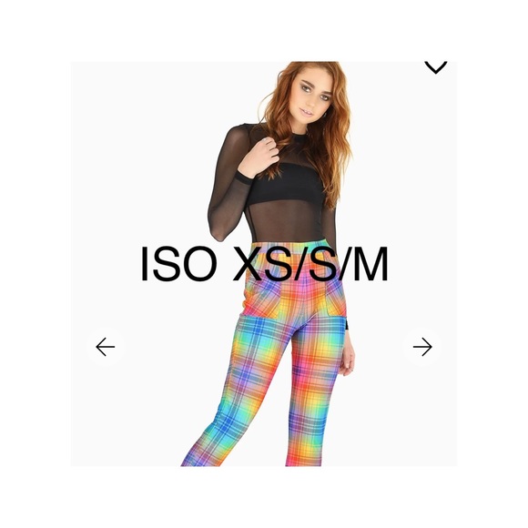 ISO Rainbow Tartan Cuffed Pants